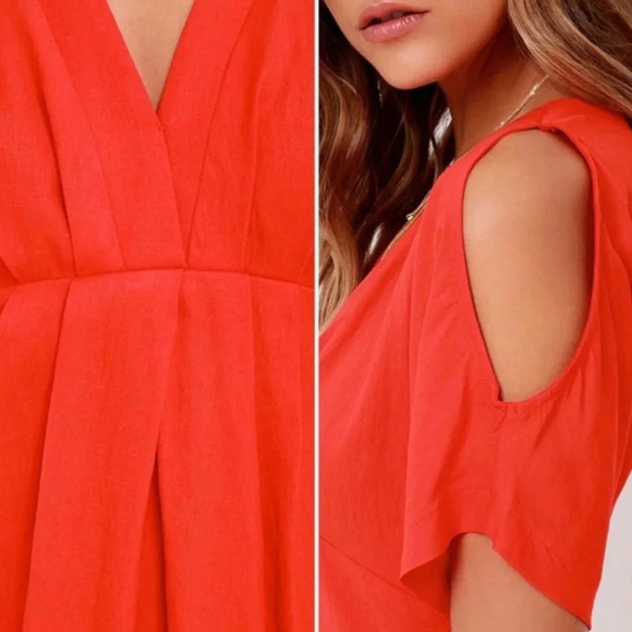 LuLus Game changer coral red dress - Picture 2 of 9